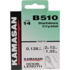 Kamasan B510 Barbless Hooks To Nylon Size 22 10pk