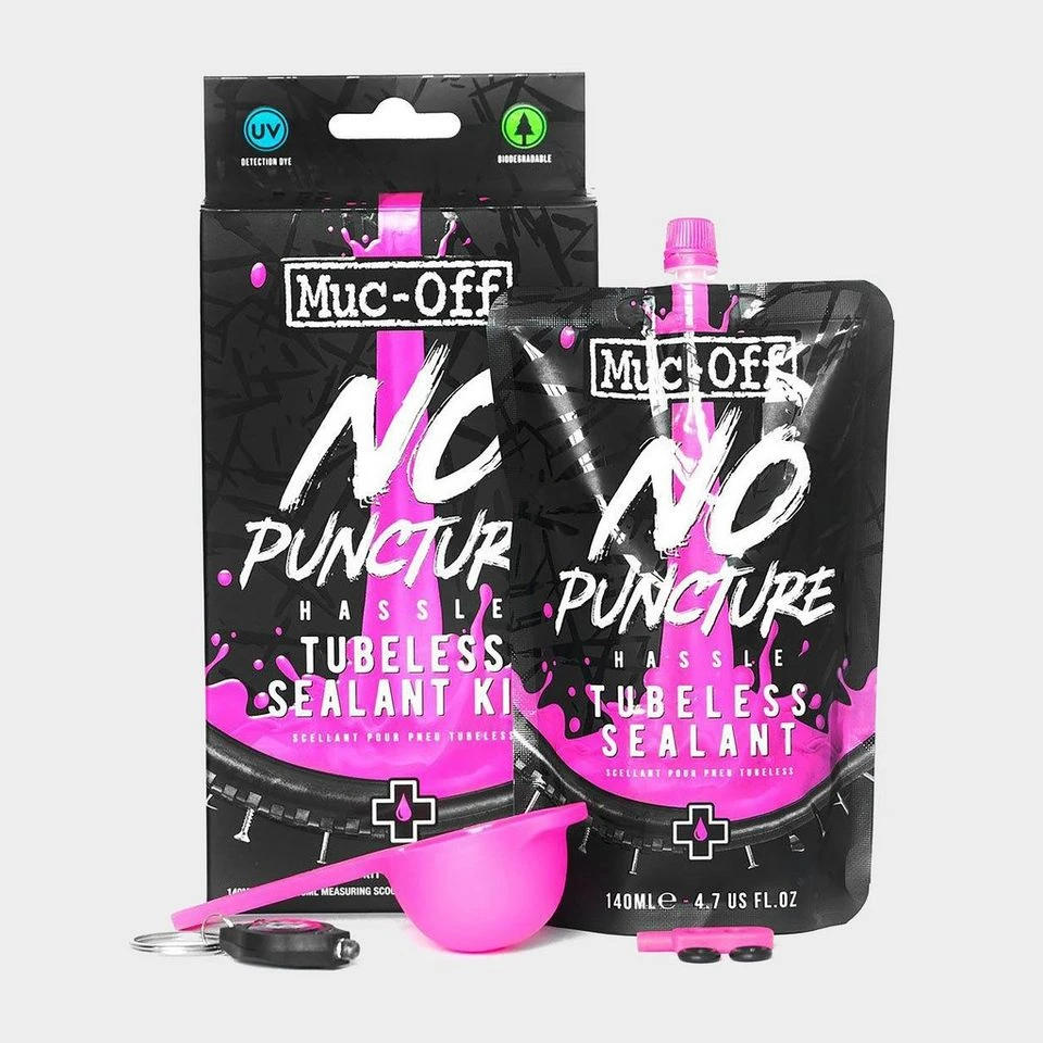Muc-Off No Puncture Hassle Tubeless Sealant (140ml Kit) 3 Muc-Off No Puncture Hassle Tubeless Sealant (140ml Kit)