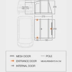 Vango Kilda Low Driveaway Van Awning -Outdoor Camping Shop go 331017 e