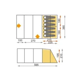 Hampton 6 Nightfall Family Tent -Outdoor Camping Shop go 351200 b