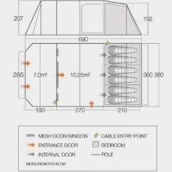 Vango Callao 600XL Family Tent -Outdoor Camping Shop go 411075 b