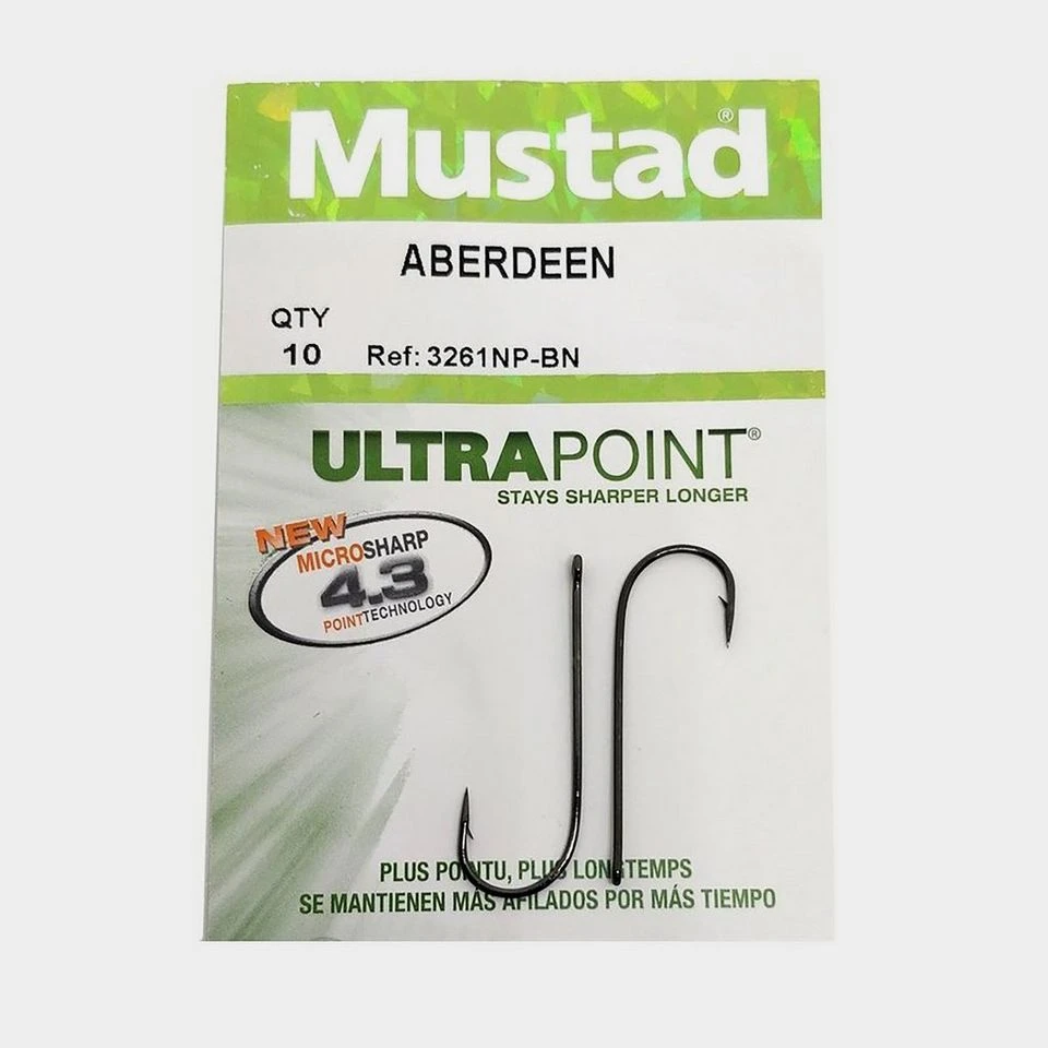 Mustad Aberdeen Hooks (Size 2/0) 3 Mustad Aberdeen Hooks (Size 2/0)