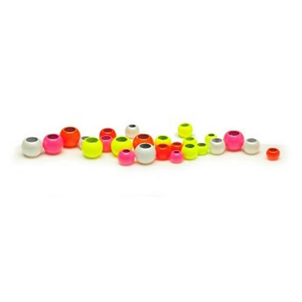 Hot Colour Brass Beads In Fluorescent Pink (4mm) 4 Hot Colour Brass Beads In Fluorescent Pink (4mm) - Image 2