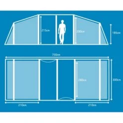 Berghaus Air 8 Nightfall® Bedrooms 7 Berghaus Air 8 Nightfall® Bedrooms -Outdoor Camping Shop go 520091 b
